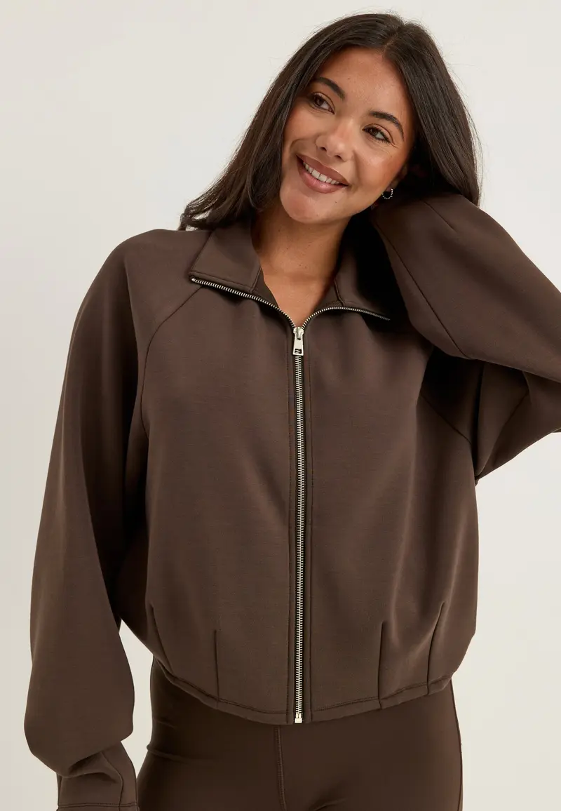Bubble-hem Bomber Jacket