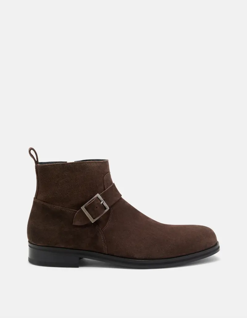 Buckle Suede Boots