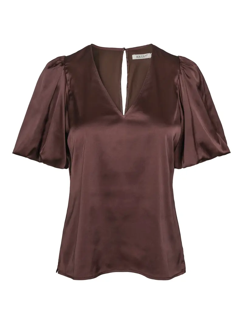 Button blouse Dark Brown