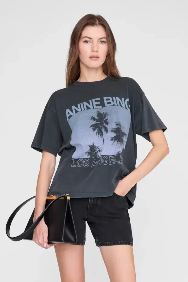Cade Tee Palms Washed Grey