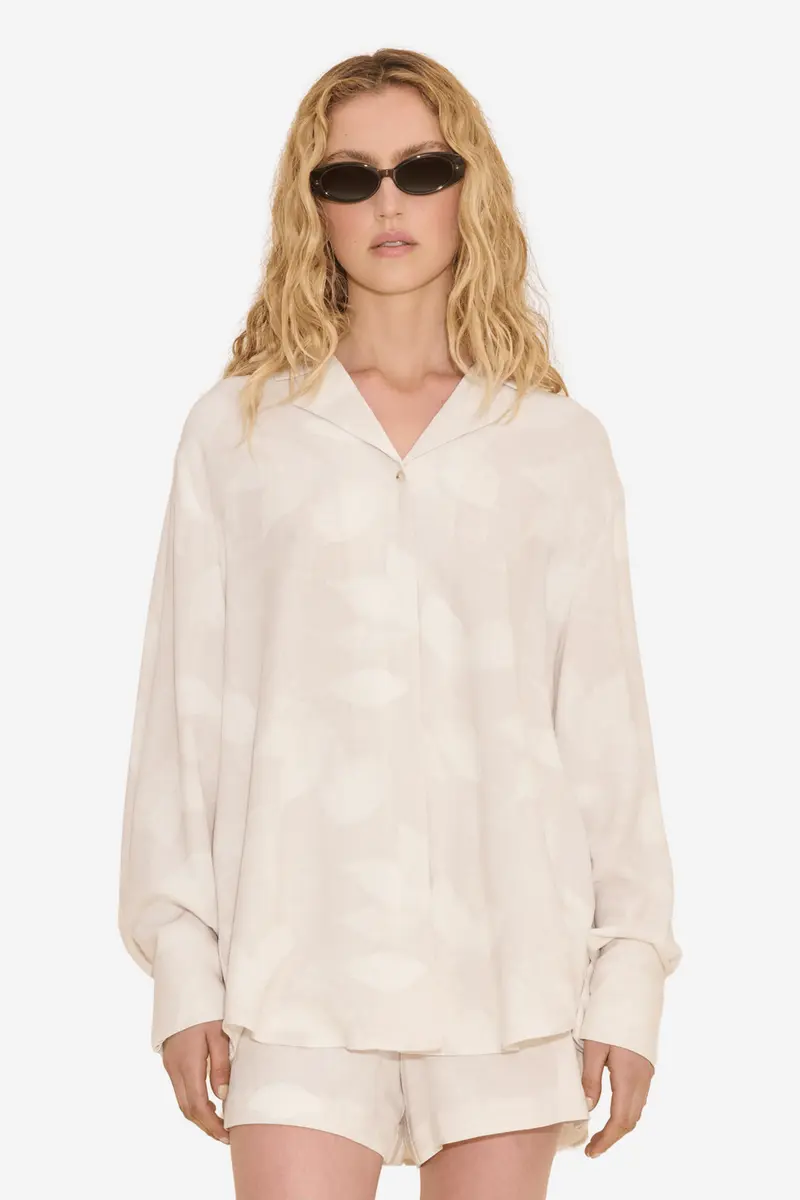 Cari Print Shirt Ecru Mix