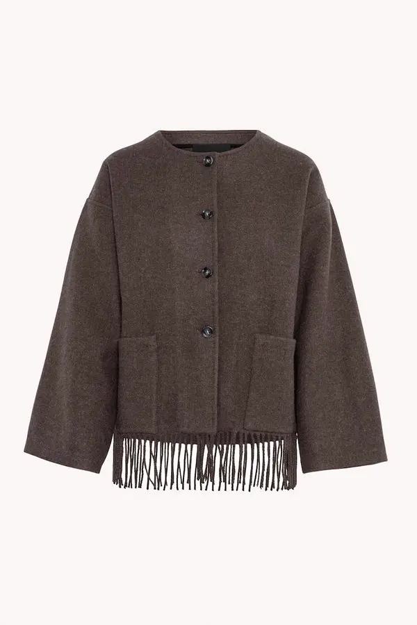 Carla Lambswool Jacket Brown Melange