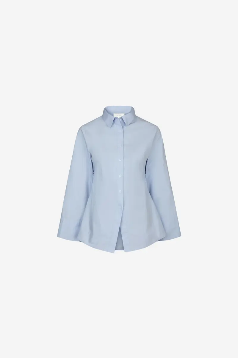 Caroli Poplin Shirt Light Blue