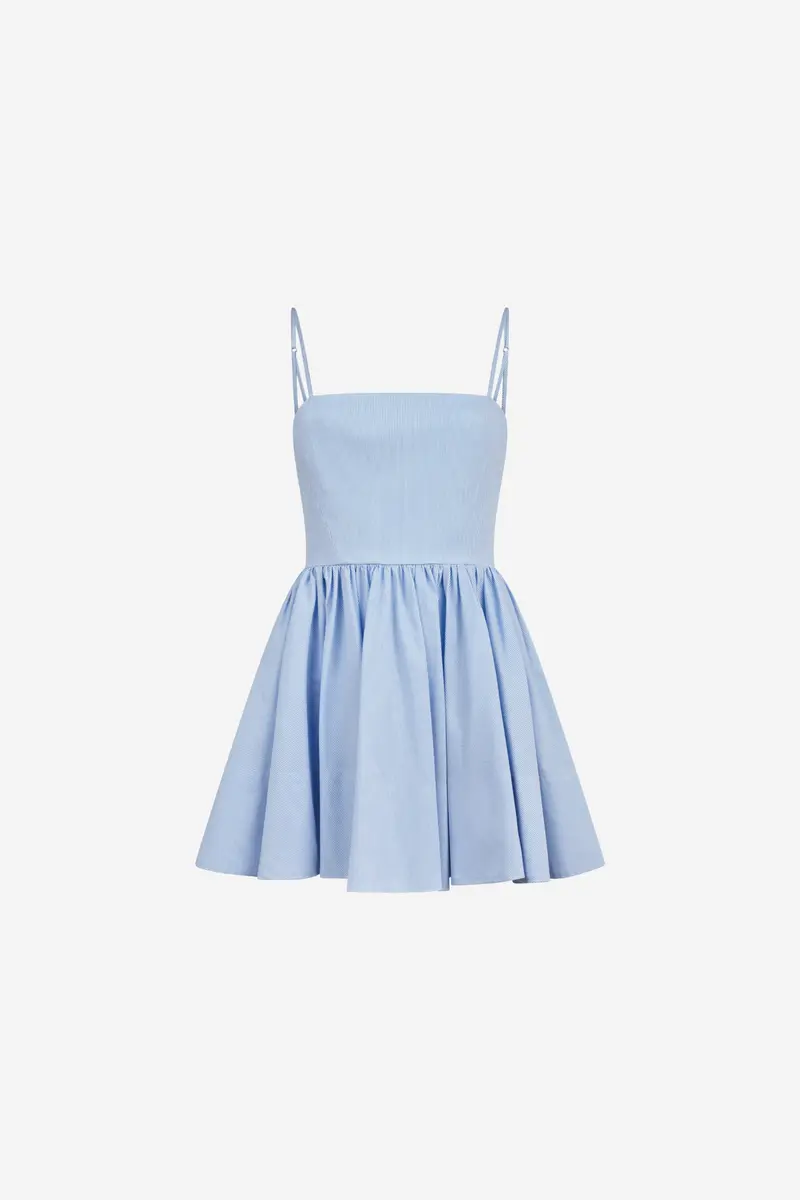 Carrie Ballerina Mini Dress Light Blue