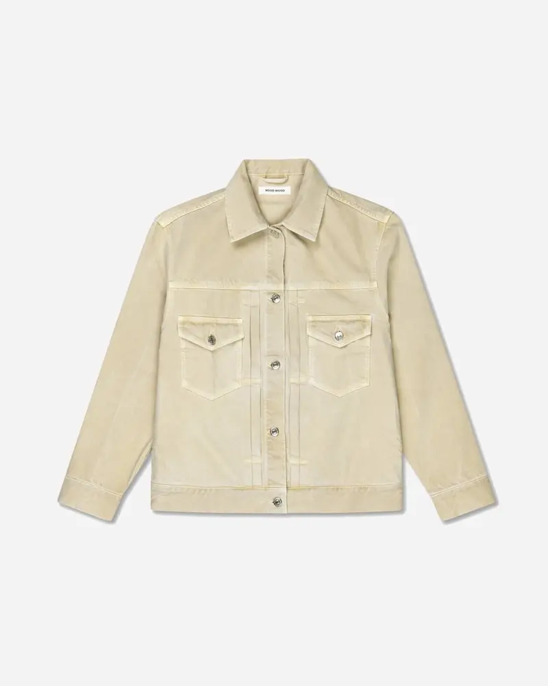 Carrie Rigid Denim Jacket - Light Sand