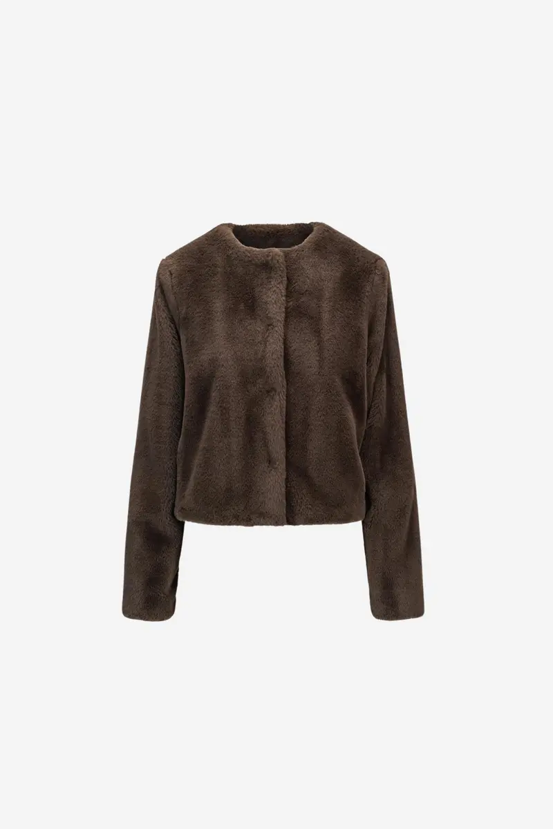 Carro Fake Fur Jacket Brown