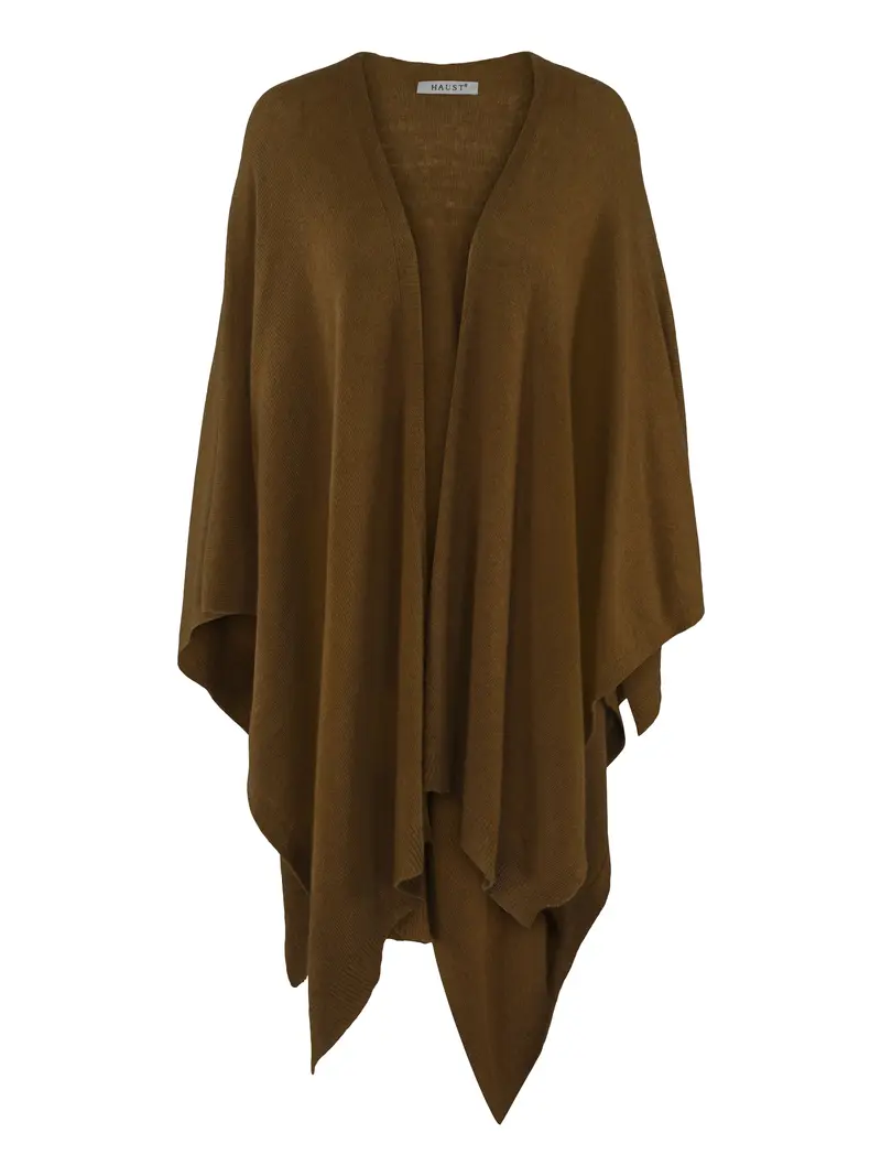 Cashmere poncho-cardigan Spice