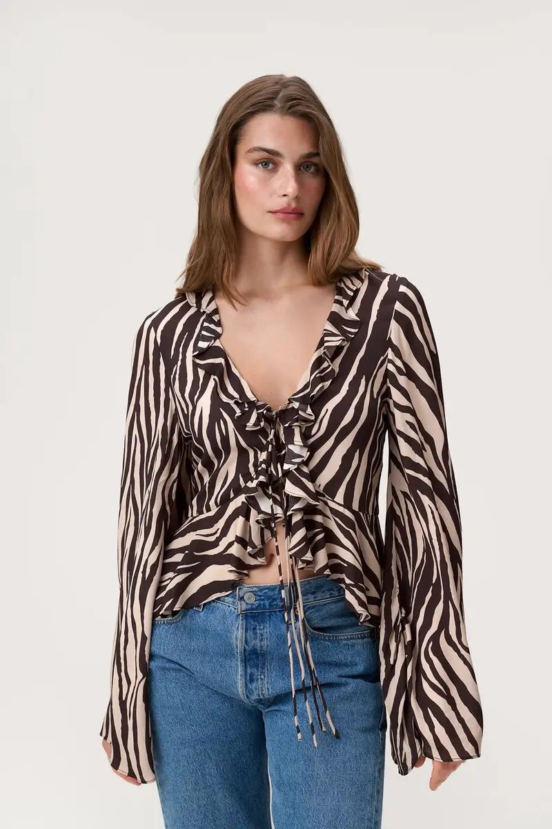 Catania Top Brown Zebra