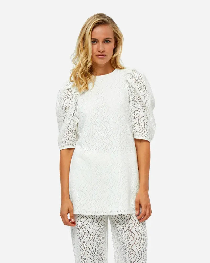 Cath Mini Dress - Cloud Dancer