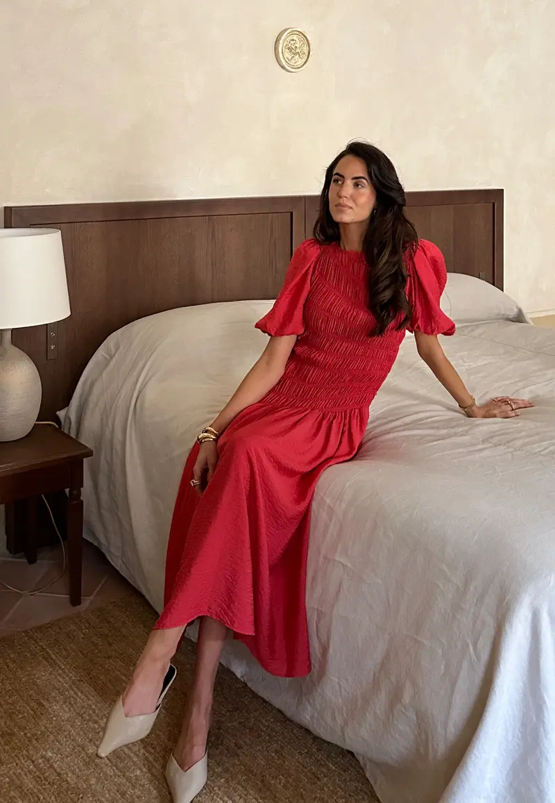 CC Puff Sleeve Smock Dress