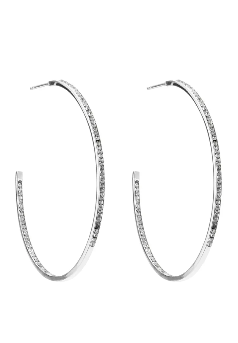 Celine Crystal Hoops 50 mm