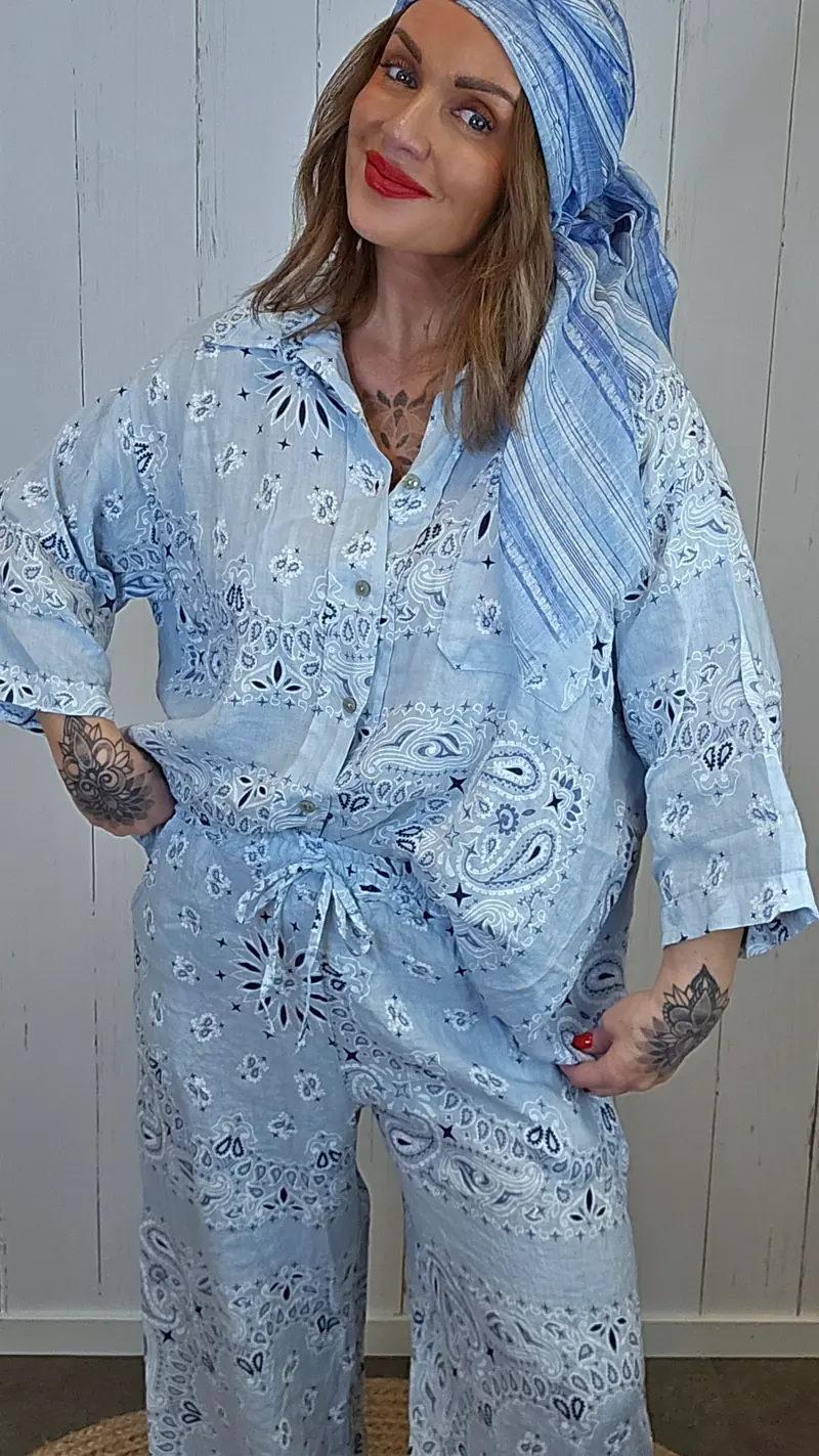 Celine skjorte med mønster Blå