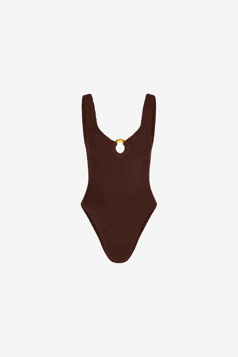 Celine Swim Metallic Chocolate