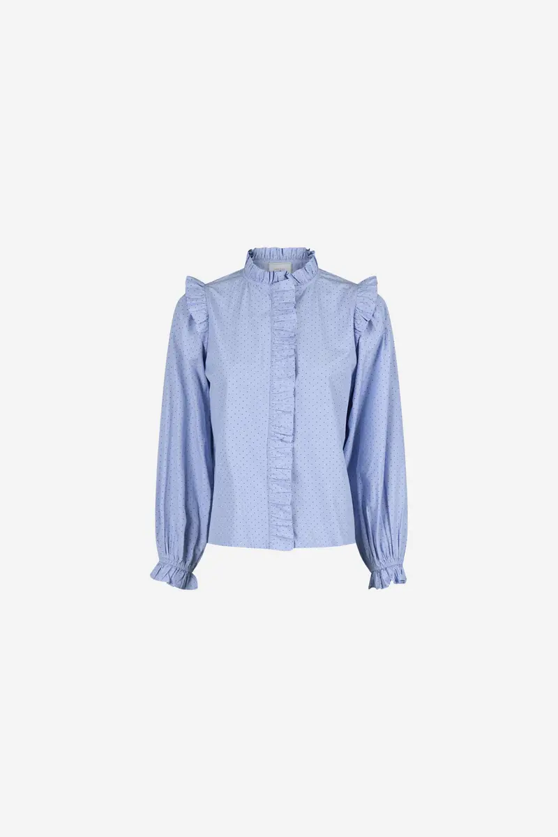 Charly Mini Dot Blouse Light Blue