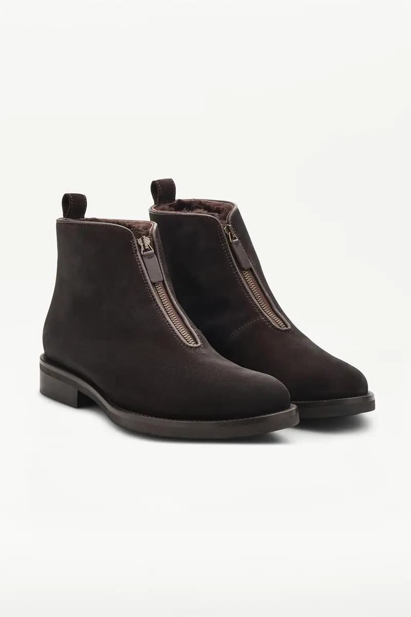 Chelsea Cow Leather Ankle Boots Mocha