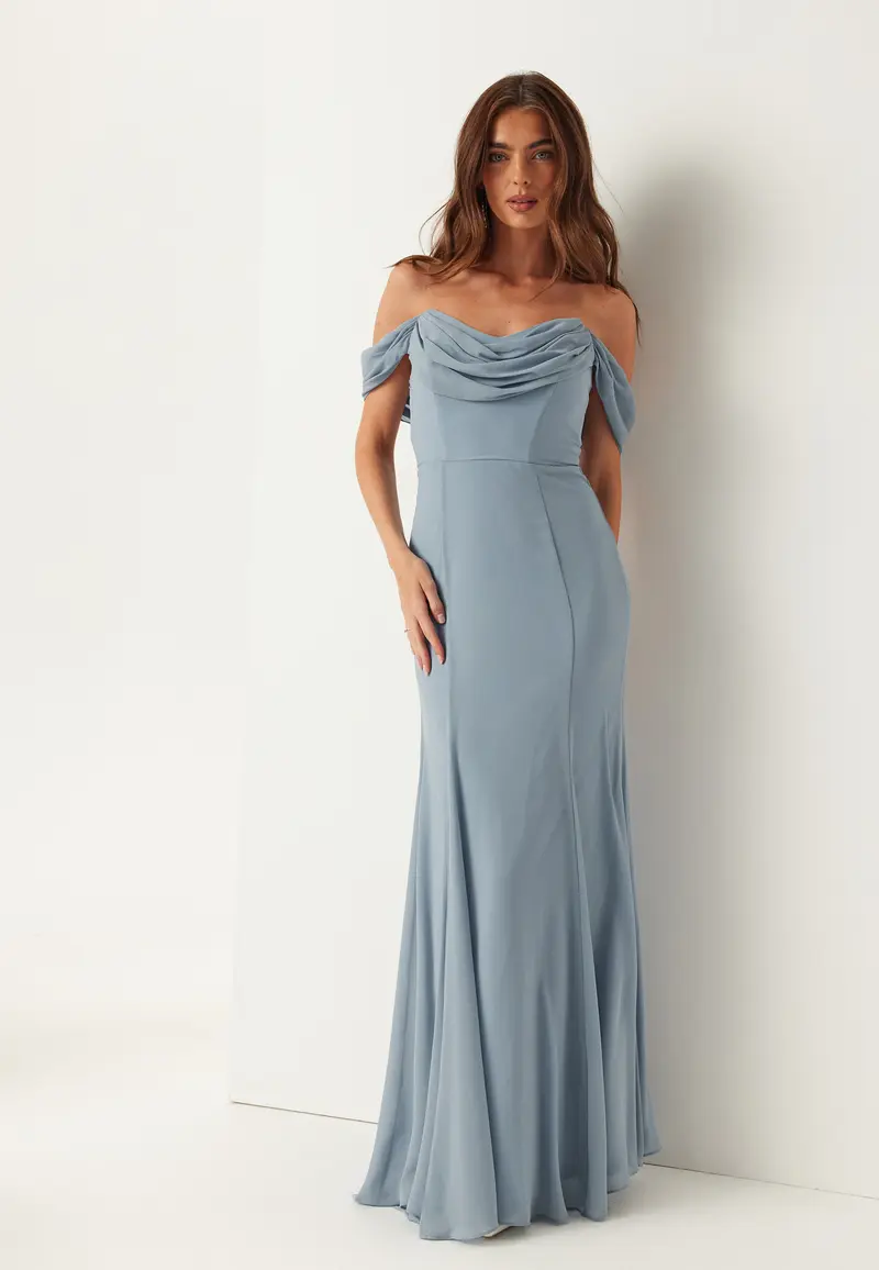 Chiffon Off Shoulder Maxi Dress