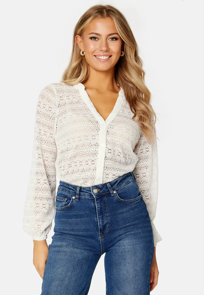 Chikka Lace V-Neck L/S Shirt