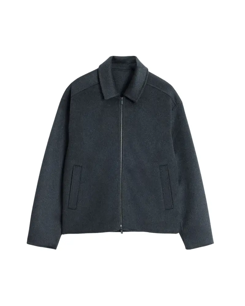 Chive Zip-Up Wool Jacket – Dk. Grey