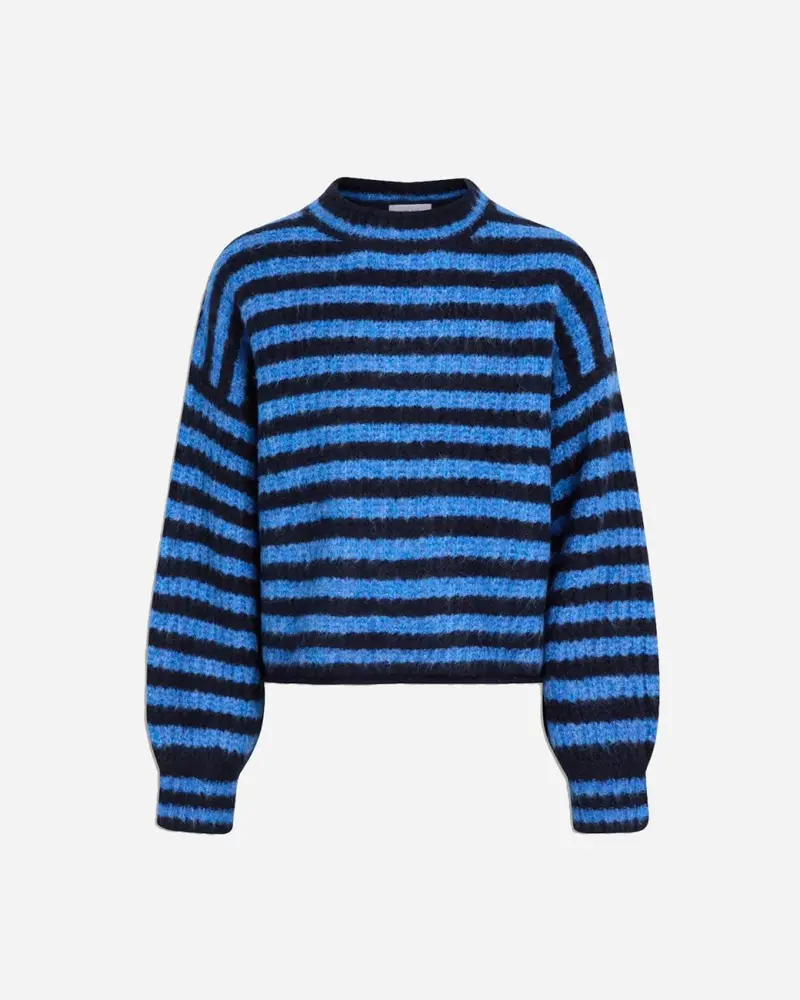 Chlue Stripe Knitt - Navy