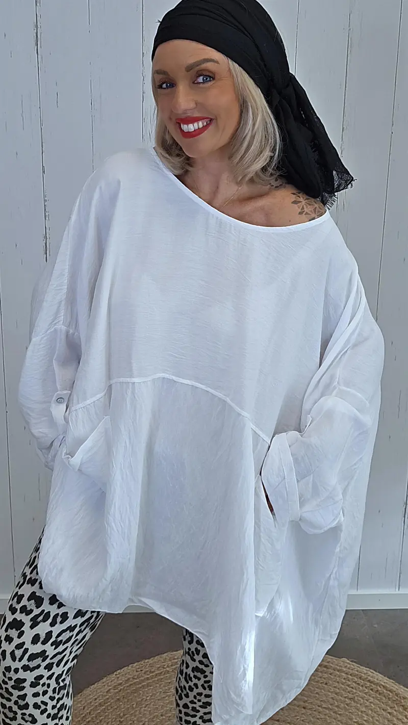 Clara baggy topp hvit