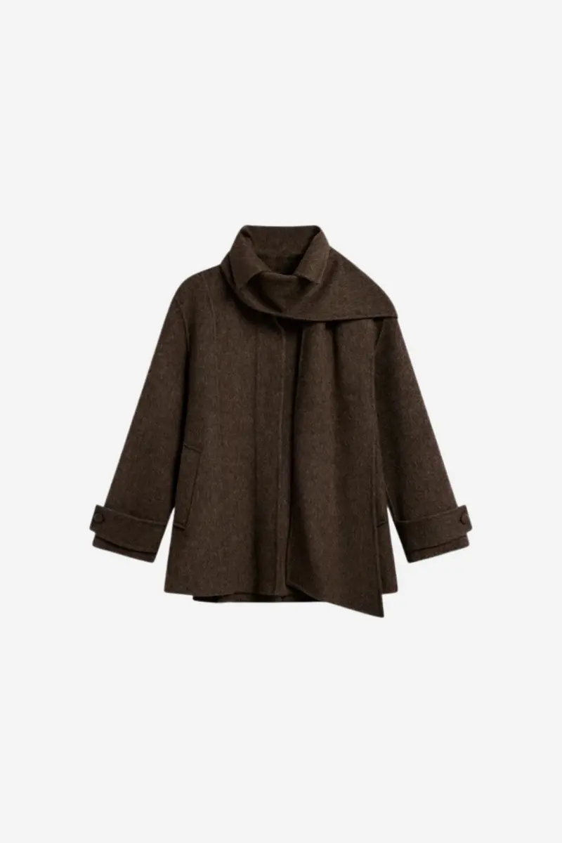 Clara Coat Dark Brown