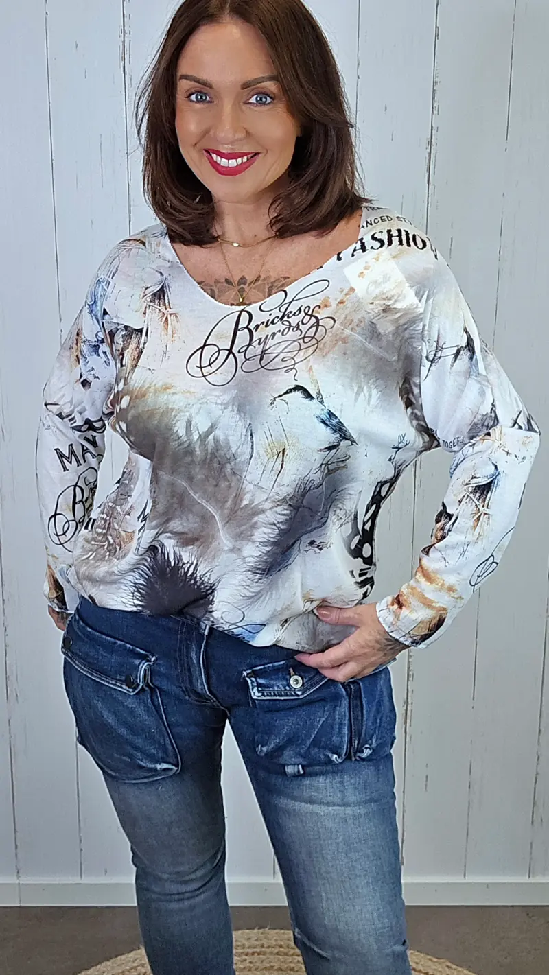 Clara Fjærprint Topp
