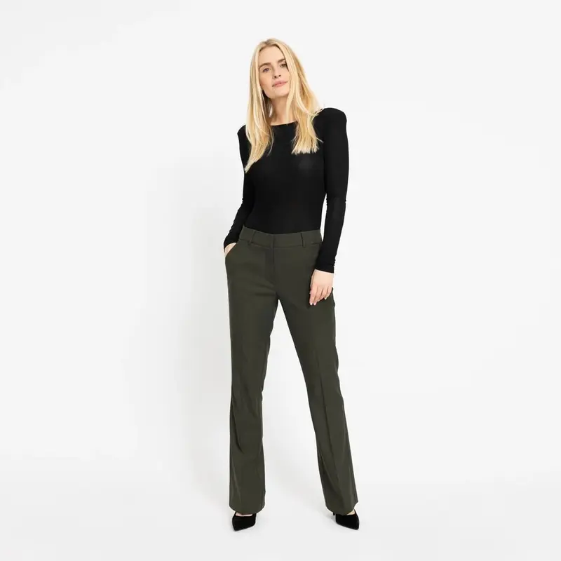 Clara Regular 438 Dark Green Melange