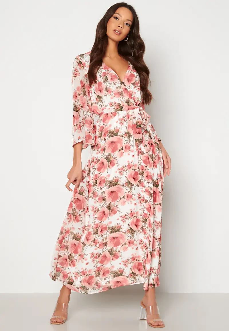 Clarette V-Neck 3/4 Ankle Dress