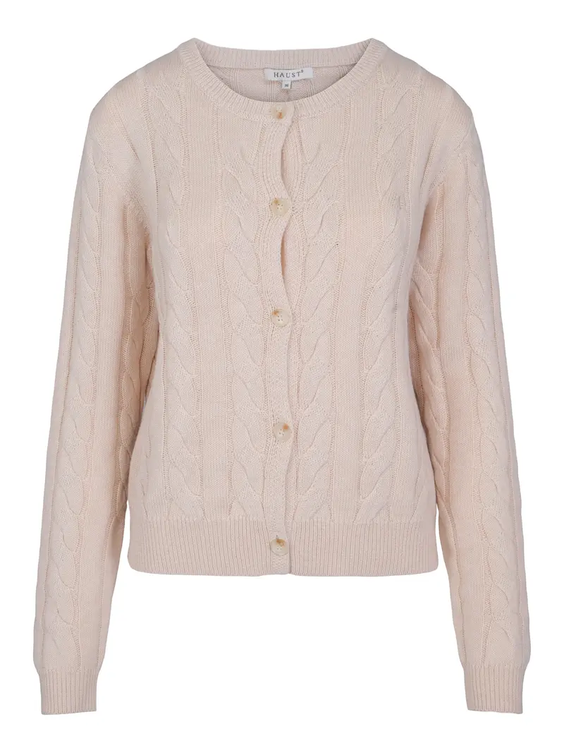 Classic knitted cardigan Sand Mel.