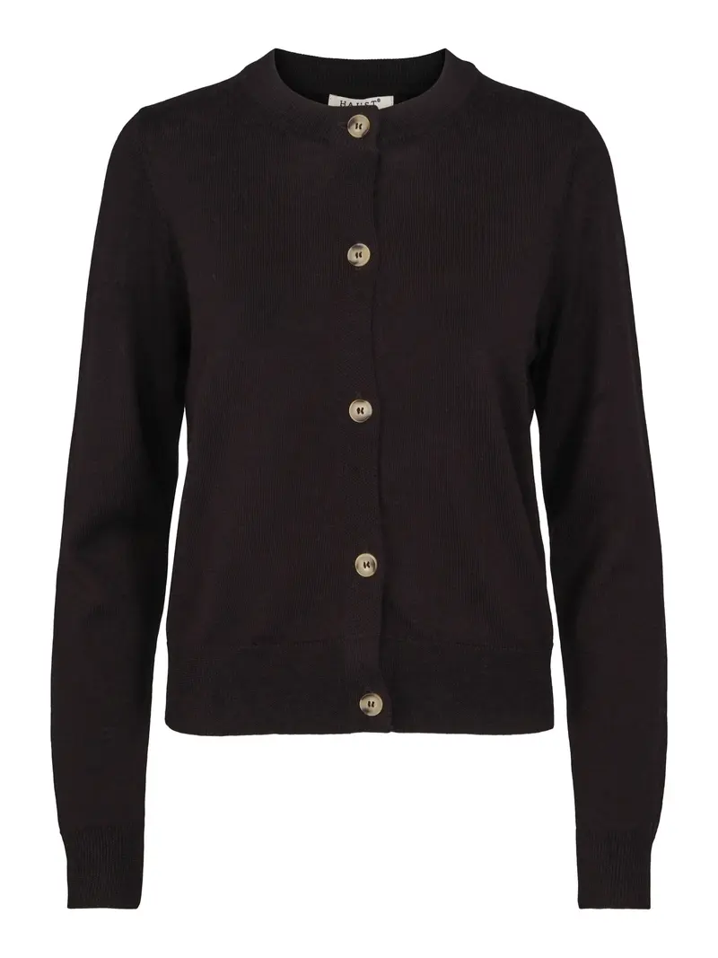 Classic merino cardigan Black