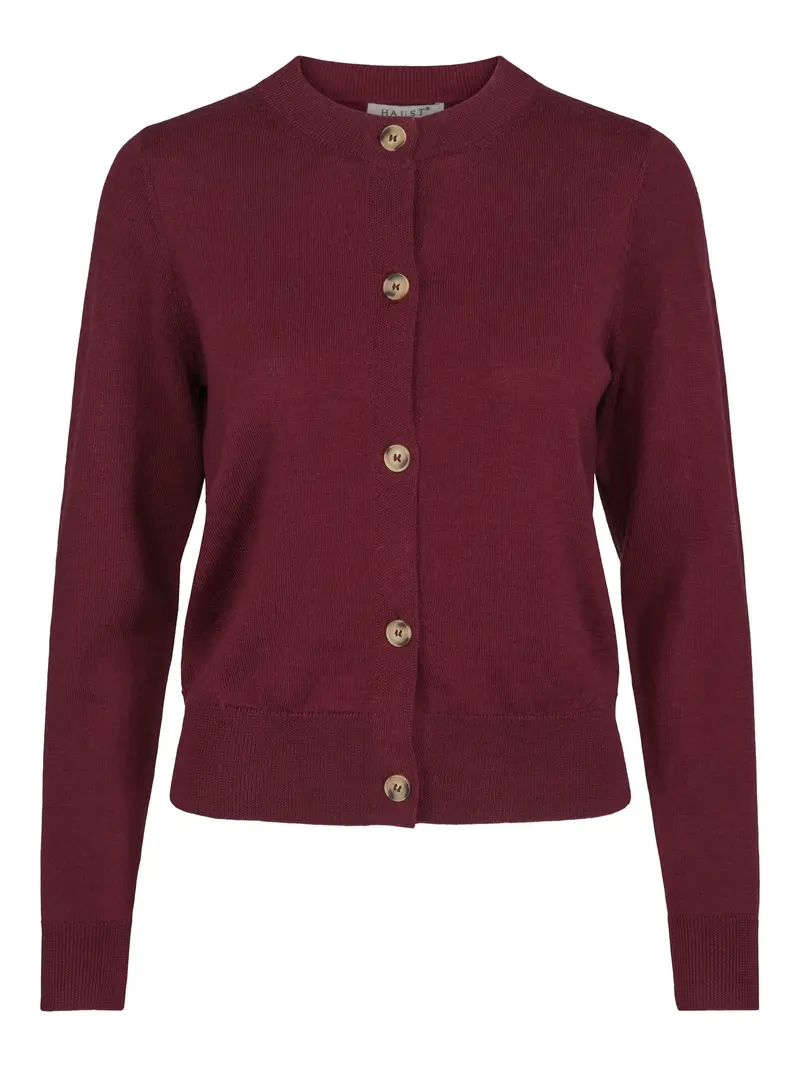 Classic merino cardigan Deep Burgundy