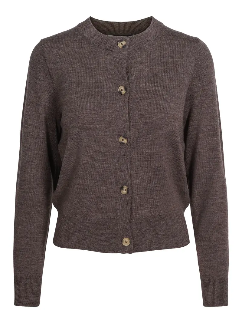Classic merino cardigan Taupe