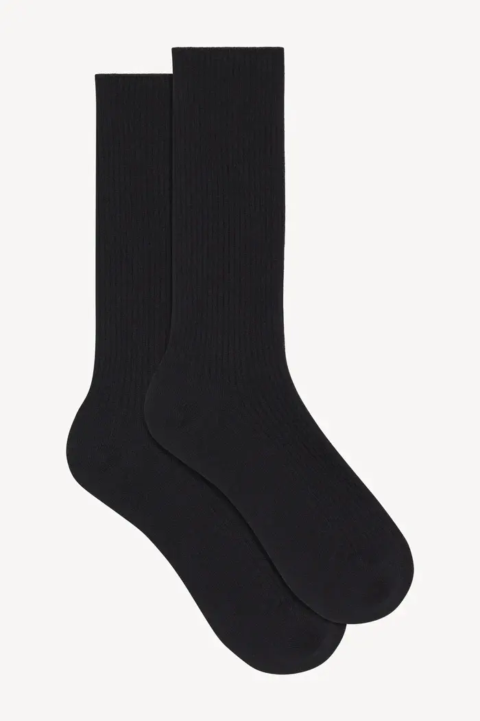 Classic Ribbed Socks Black