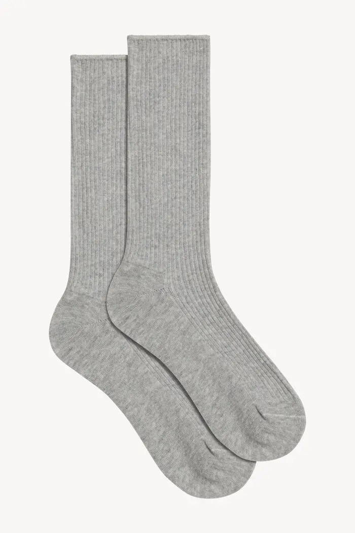 Classic Ribbed Socks Heather Grey