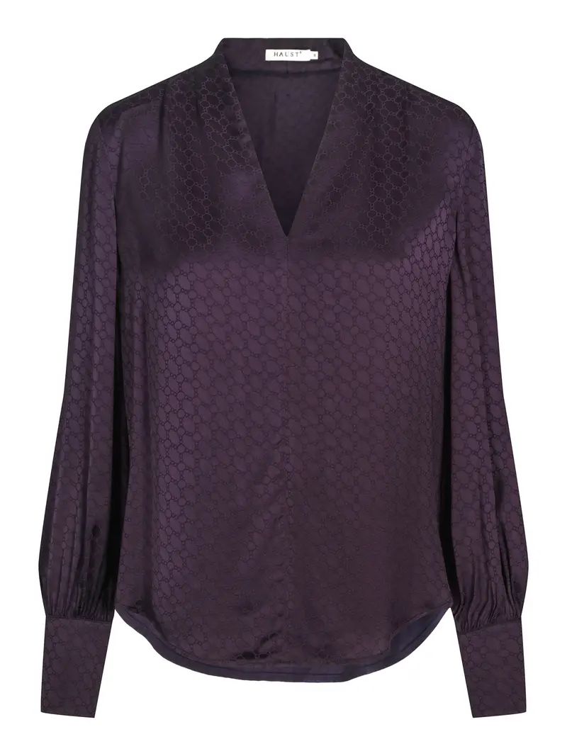 Classic V-neck blouse Navy