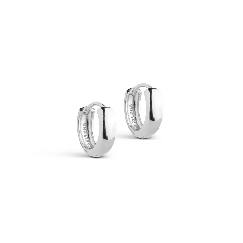 Classic Wide Hoops 15 mm Silver