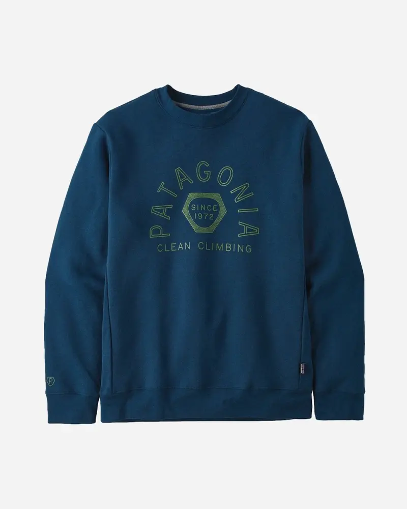 Clean Climb Hex Uprisal Crew Sweatshirt - Tidepool Blue