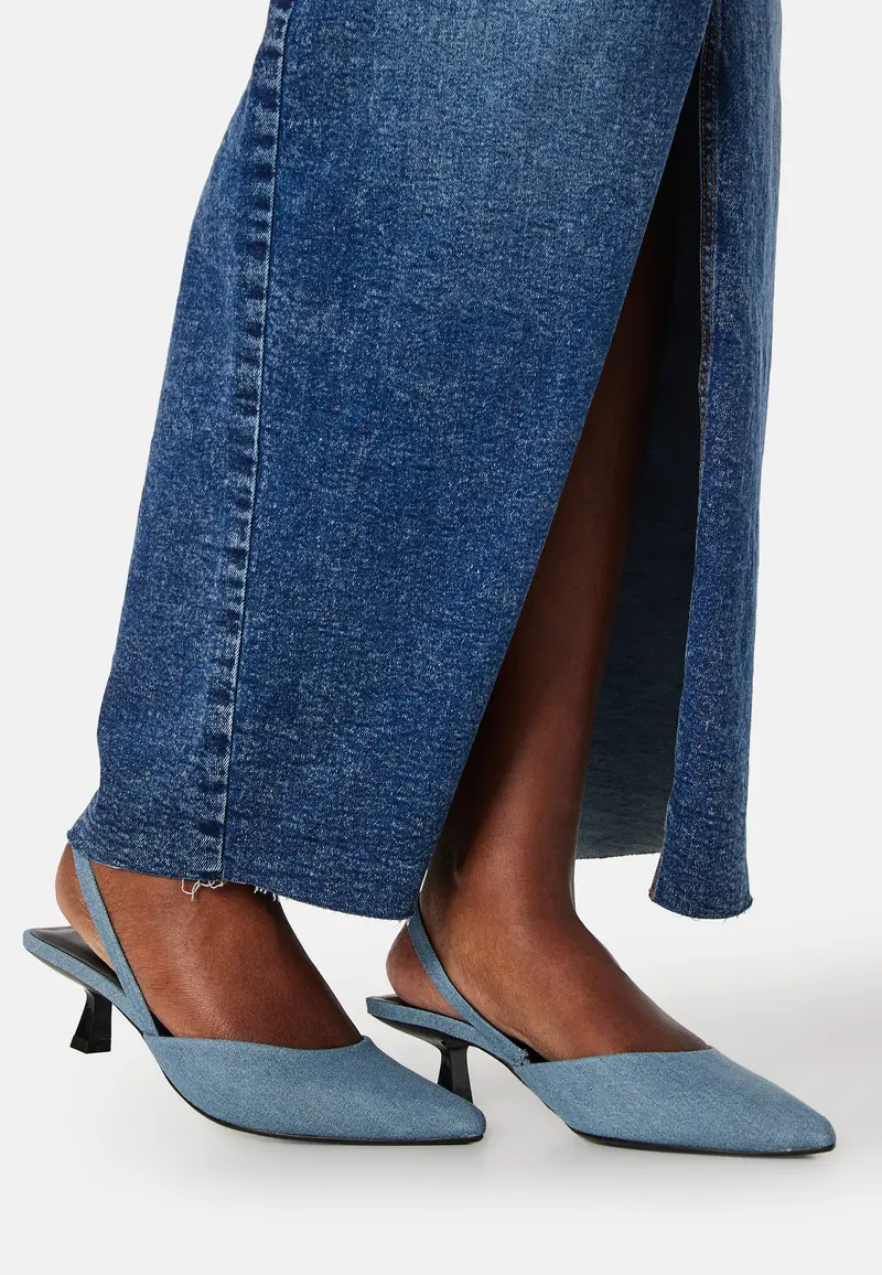 Coco-4 Denim Slingback Pump