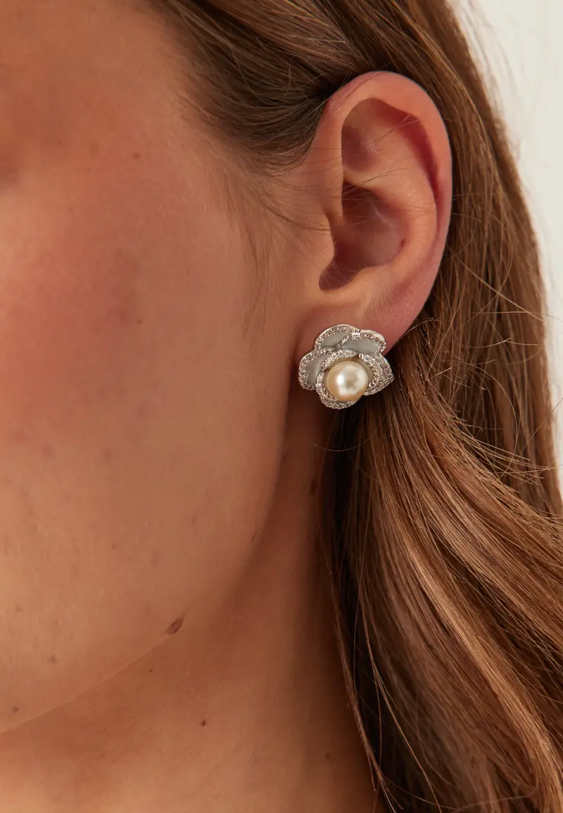 Coco Rose Earrings - Ivory Mist