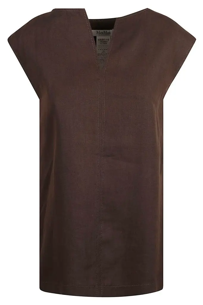 Colimbo Linen Top Coffee