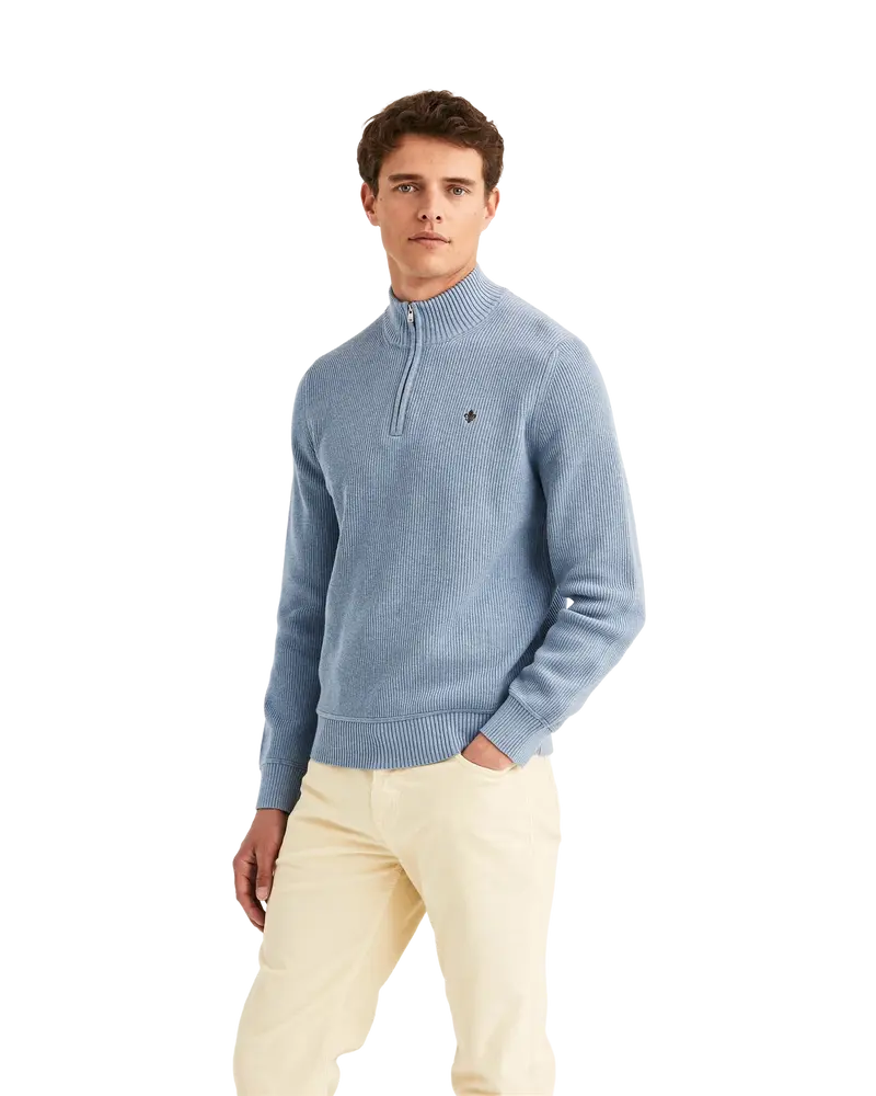 Colin Half Zip Light Blue