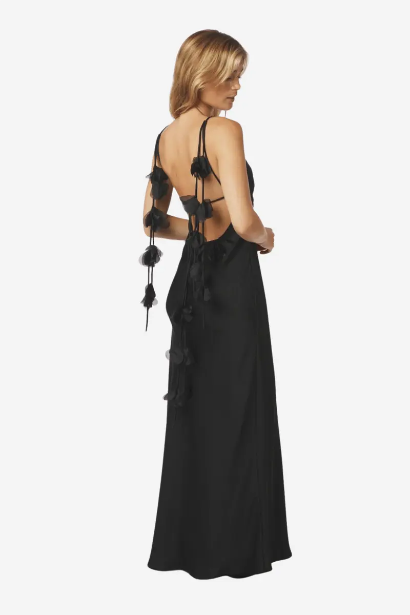 Colly Heavy Sateen Dress Black