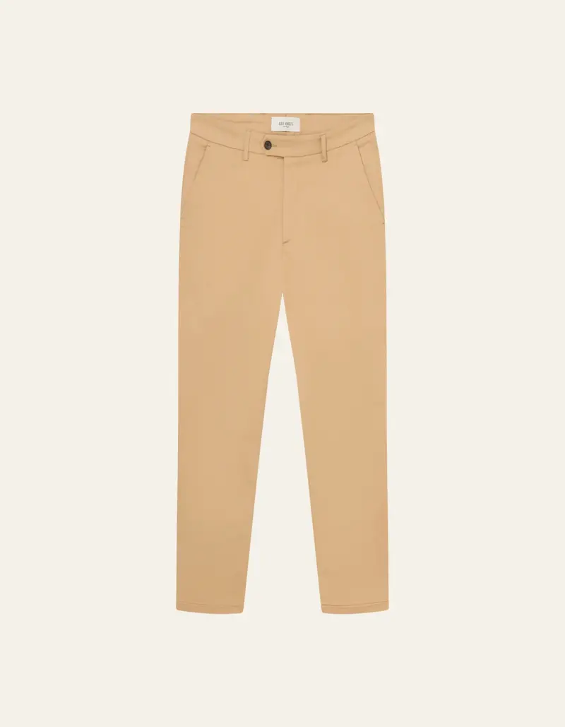 Como Cotton Suit Pants Warm Sand
