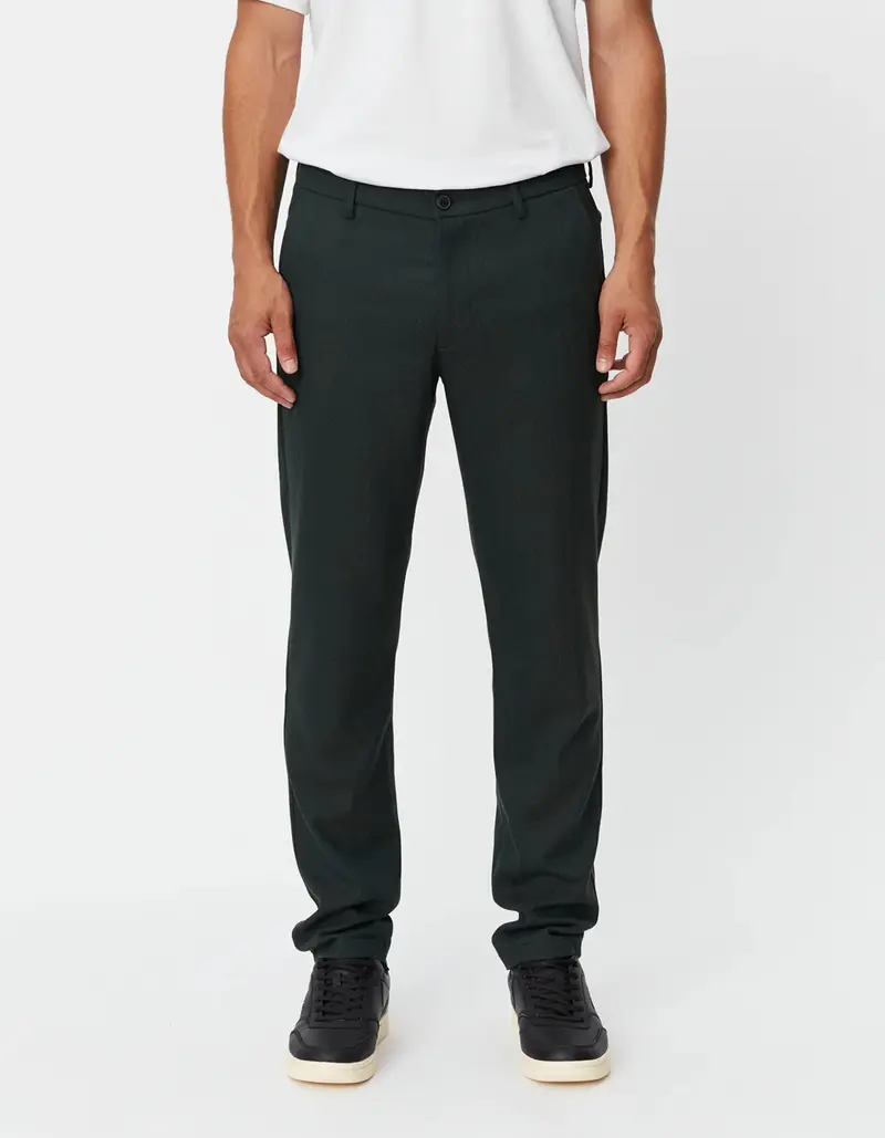Como Reg Herringbone Suit Pants Pine Green