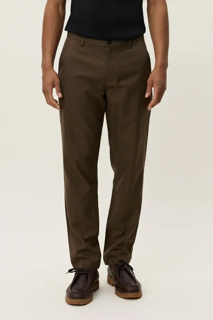 Como Reg Houndstooth Suit Pants Teak