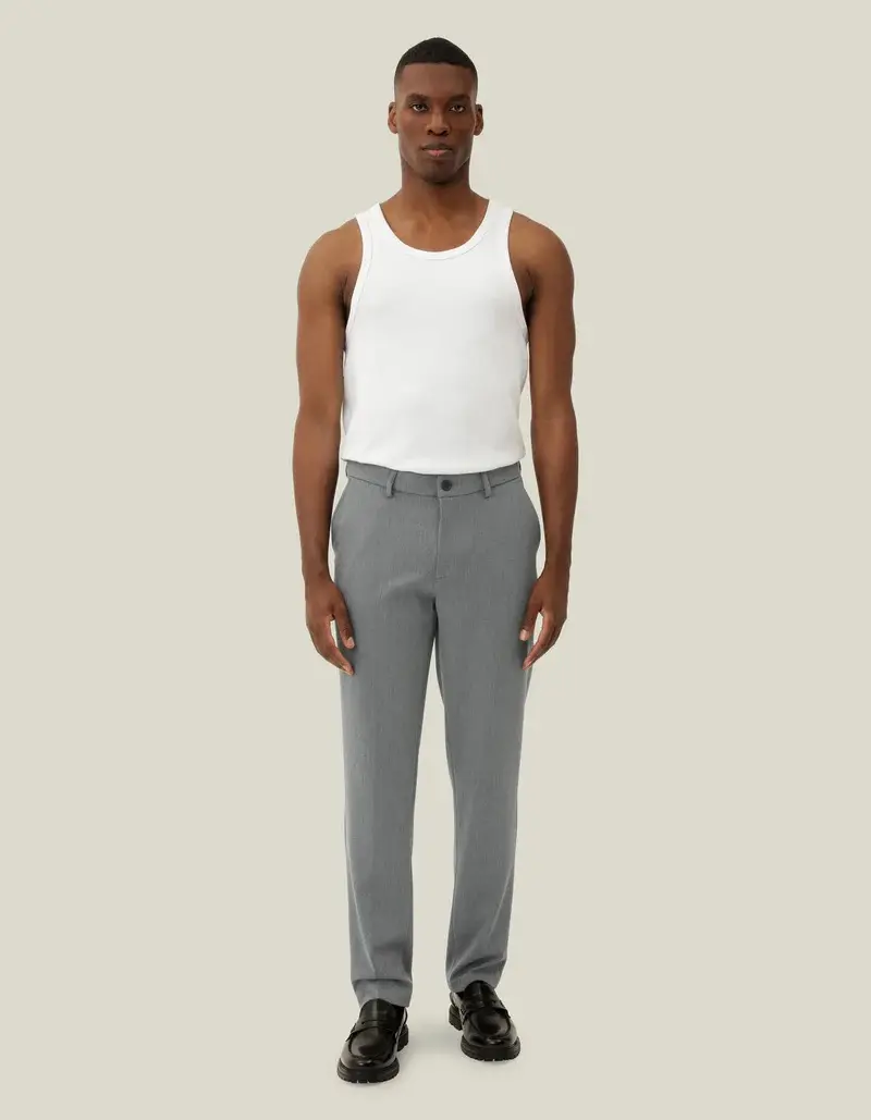 Como Reg Suit Pants Grey Mélange
