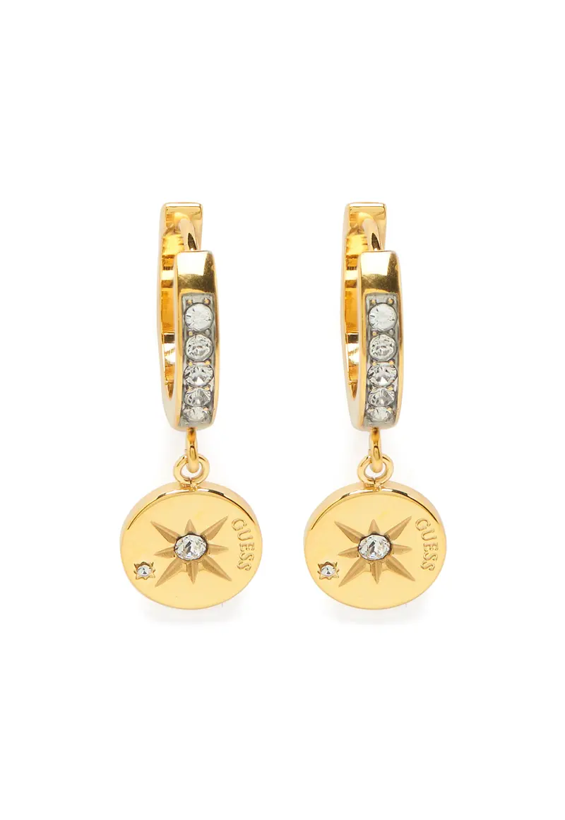 Compass Coin Earrings