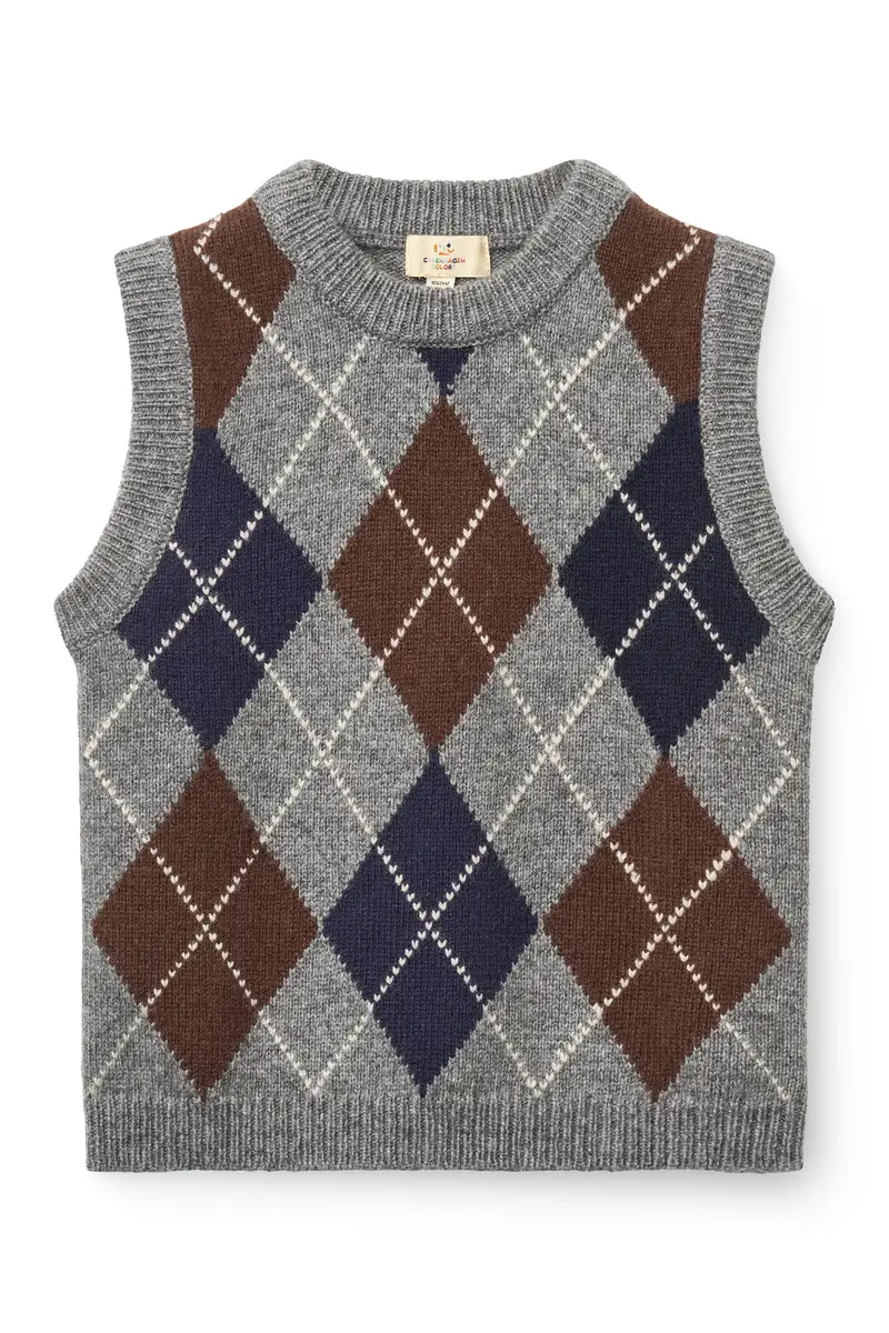 Copenhagen Argyle Strikket Vest