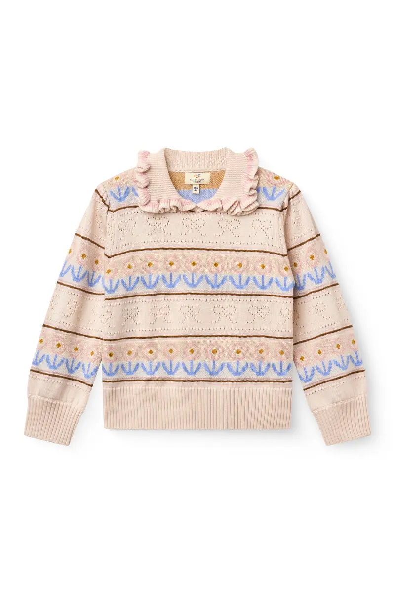 Copenhagen Strikket Bluse m/ Pointelle & Mønster