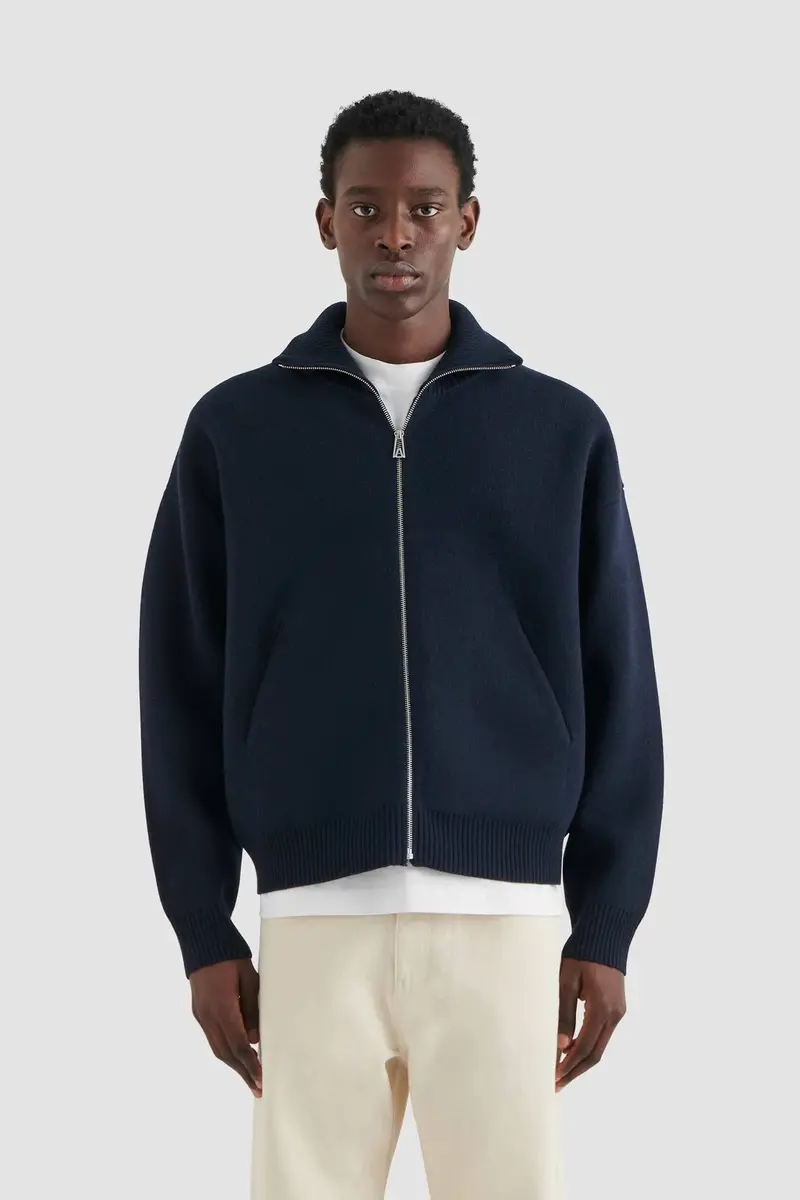 Core Zip-Up Sweater Navy